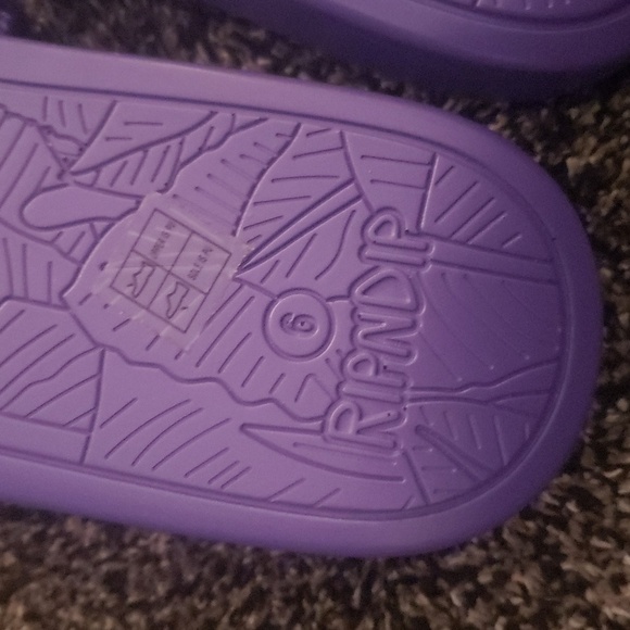 Ripndip LORD NERMAL SLIDES (PURPLE CAMO)Cat Slide Sandals size 6 - Picture 7 of 9